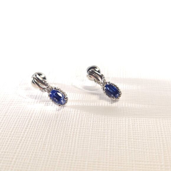 Kyanite Earrings Post Drop Style - Picture 1 of 8